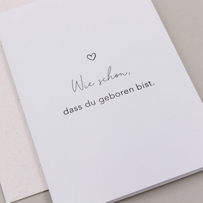 Eulenschnitt Klappkarte "Wie schön"