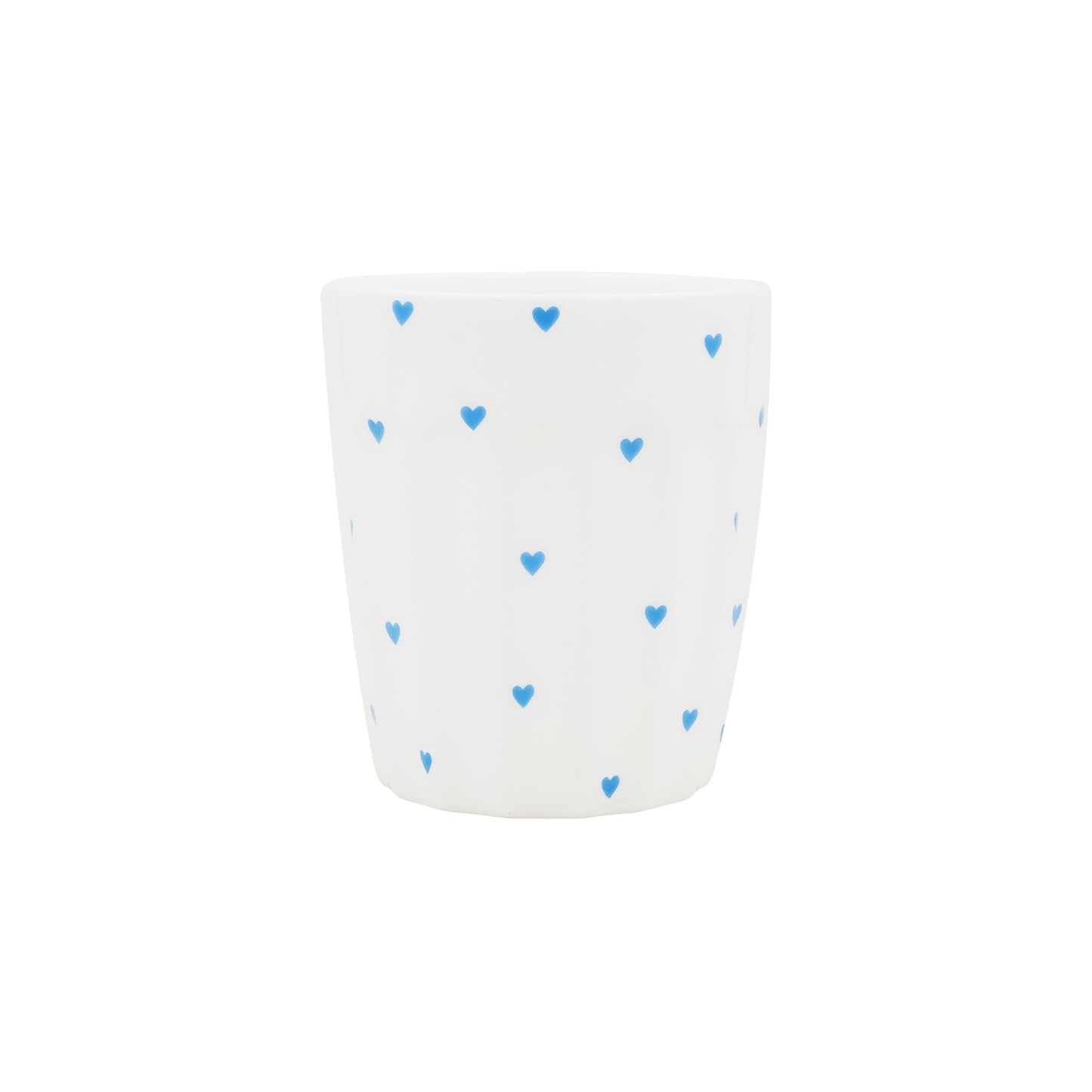 Eulenschnitt Becher kleine Herzen hellblau