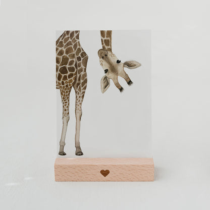 Eulenschnitt Postkarte "Giraffe"