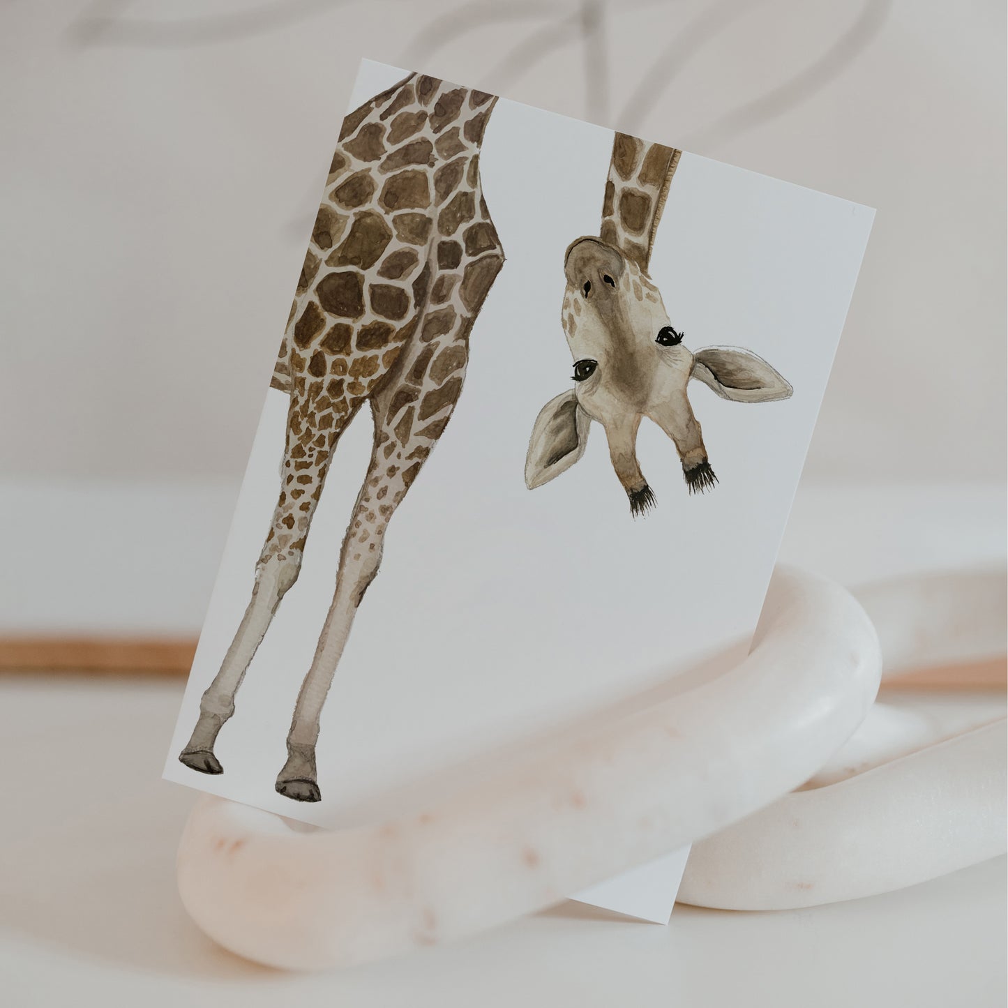 Eulenschnitt Postkarte "Giraffe"