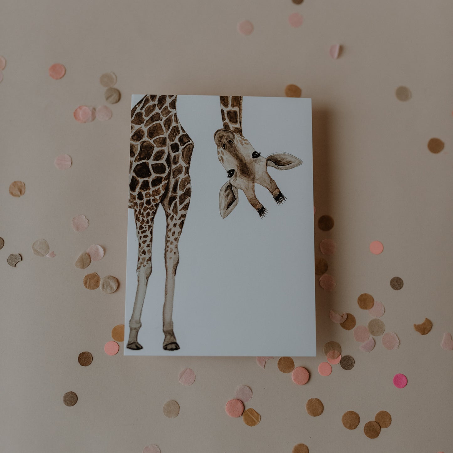 Eulenschnitt Postkarte "Giraffe"