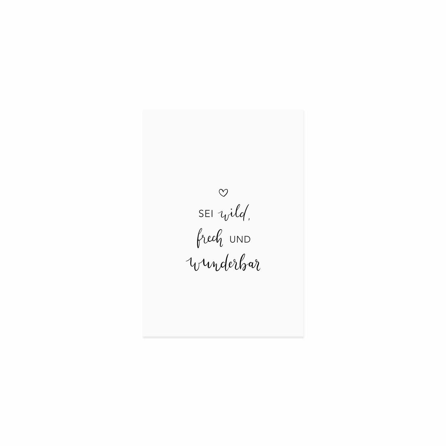 Eulenschnitt Postkarte "Wild und Frech"