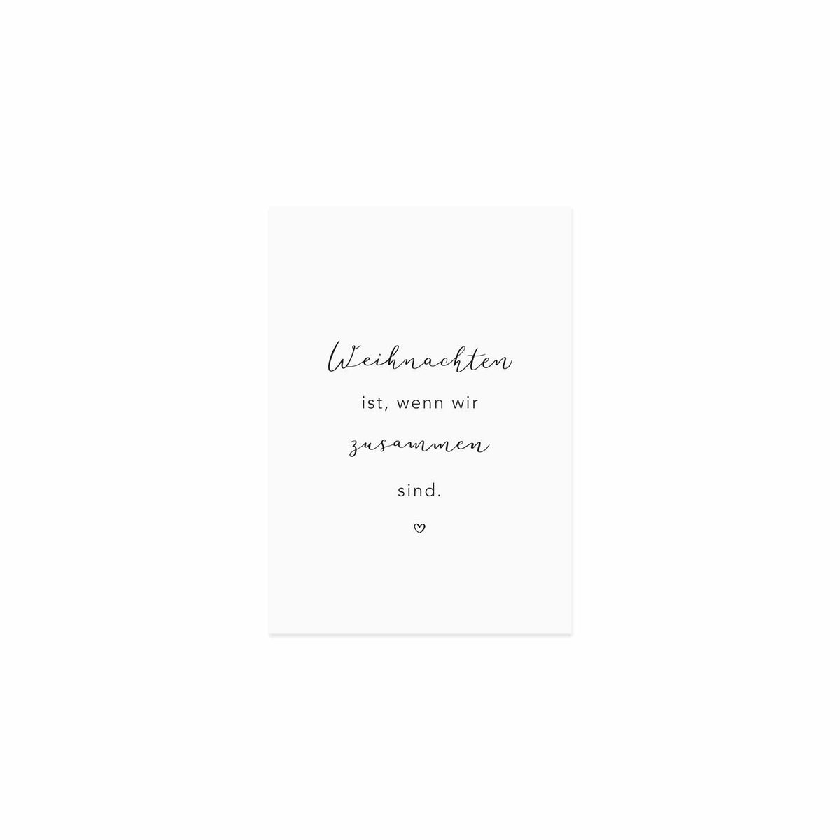 Eulenschnitt Postkarte "Weihnachten ist"