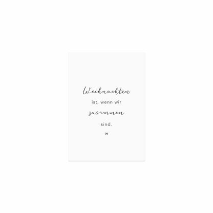 Eulenschnitt Postkarte "Weihnachten ist"