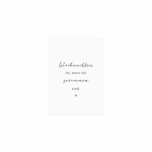 Eulenschnitt Postkarte "Weihnachten ist"