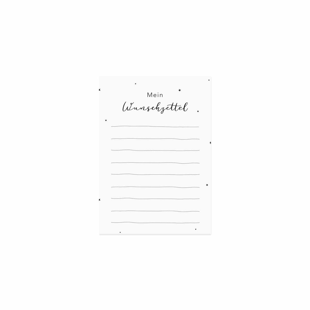Eulenschnitt Postkarte "Wunschzettel Weihnachten"