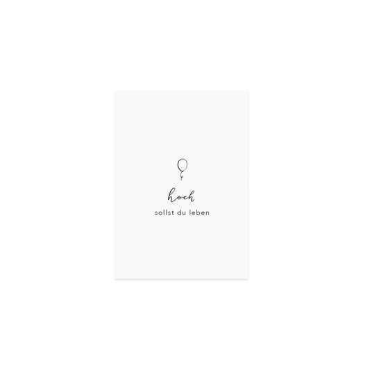 Eulenschnitt Postkarte "Hoch sollst Du leben"