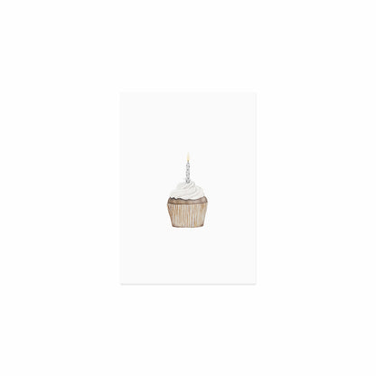 Eulenschnitt Postkarte "Cupcake"