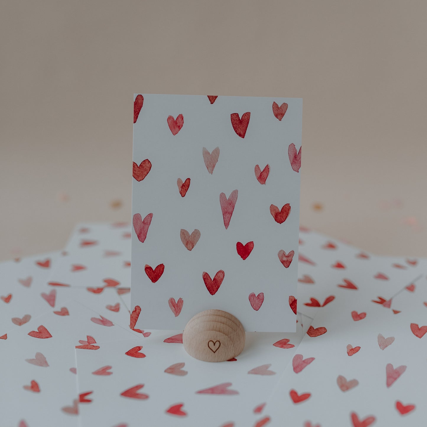 Eulenschnitt Postkarte "Hearts"
