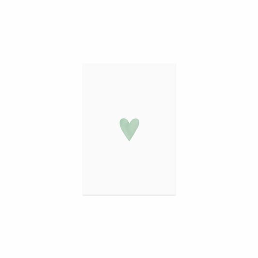 Eulenschnitt Postkarte "Heart Mint"