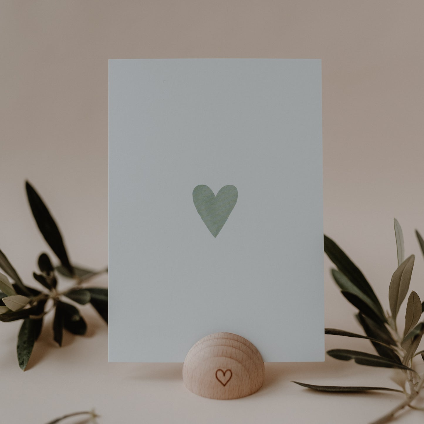 Eulenschnitt Postkarte "Heart Mint"