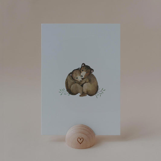 Eulenschnitt Postkarte "Little Bears"