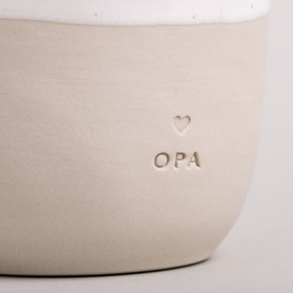 Eulenschnitt Becher "Opa"