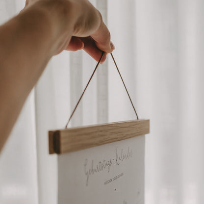 Eulenschnitt Posterleiste Eiche A3