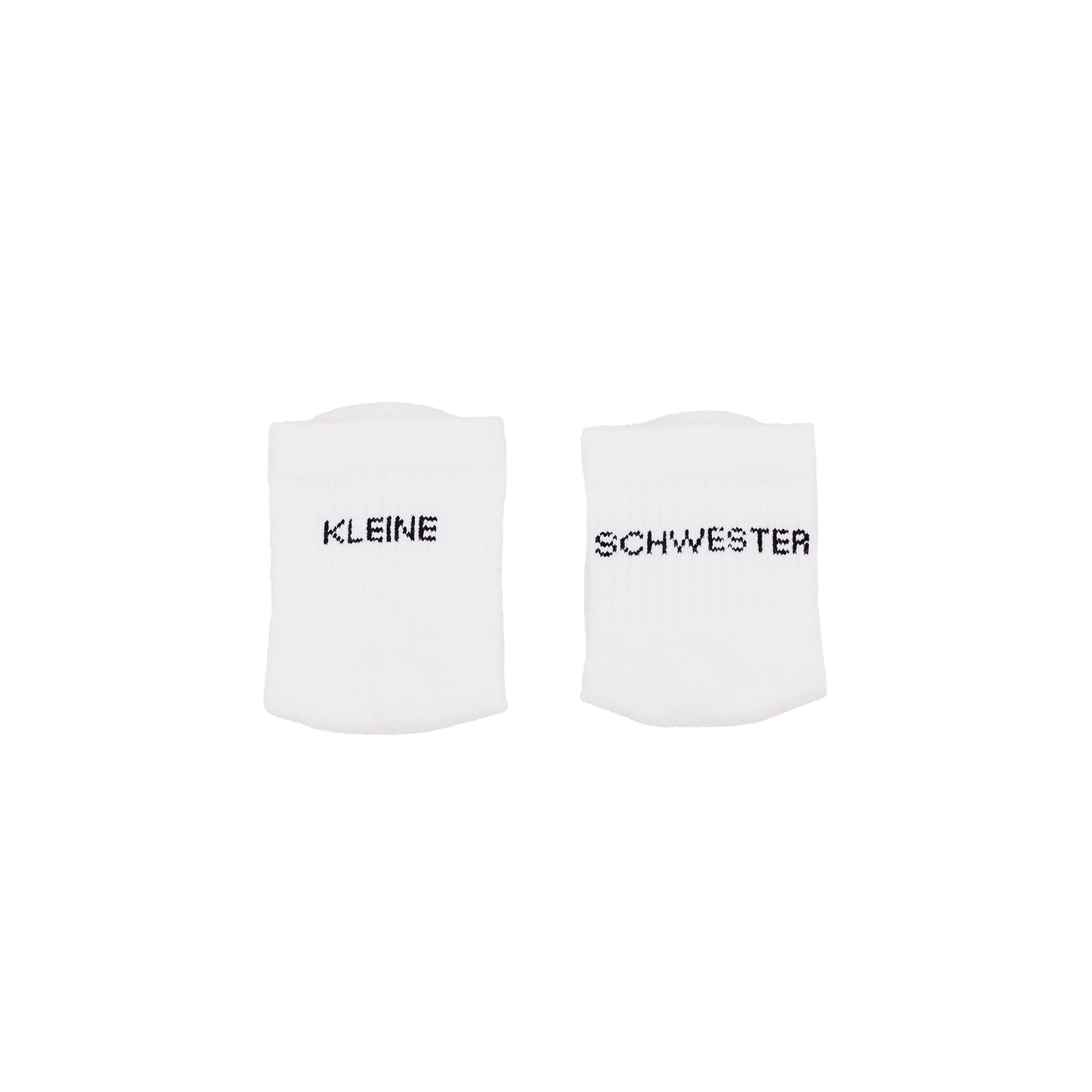 Eulenschnitt Baby Socken "Kleine Schwester"