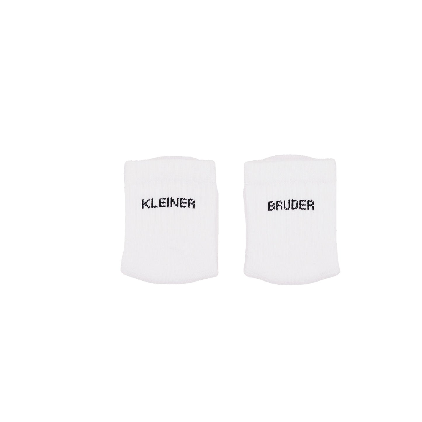 Eulenschnitt Baby Socken "Kleiner Bruder"