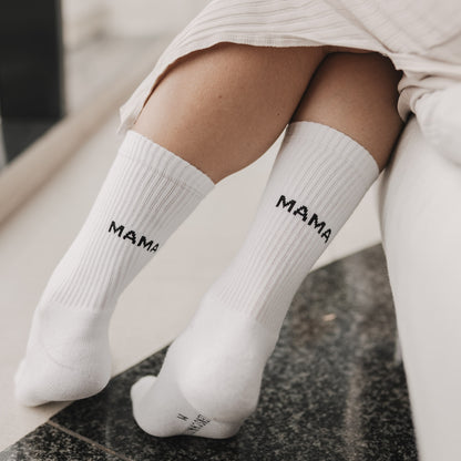 Eulenschnitt Socken "Mama"
