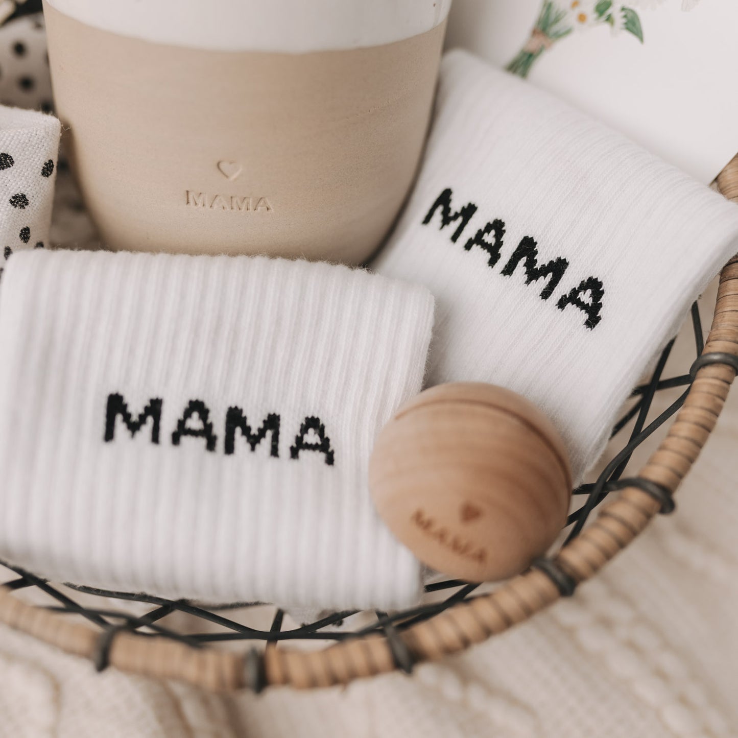 Eulenschnitt Socken "Mama"