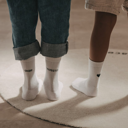 Eulenschnitt Socken Große Schwester