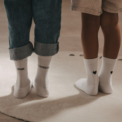 Eulenschnitt Socken Große Schwester