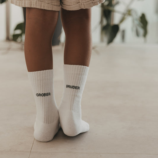 Eulenschnitt Socken Großer Bruder