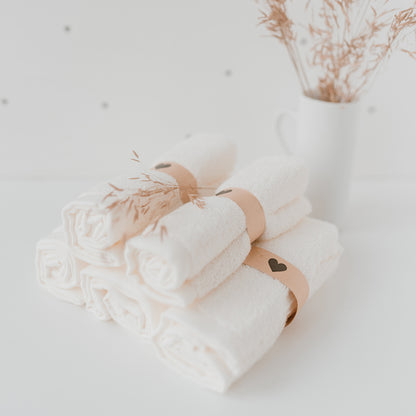 Eulenschnitt Waschlappen 6-er Set