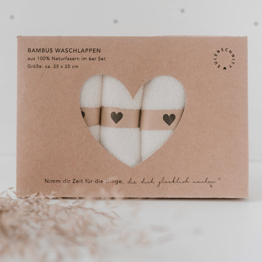 Eulenschnitt Waschlappen 6-er Set