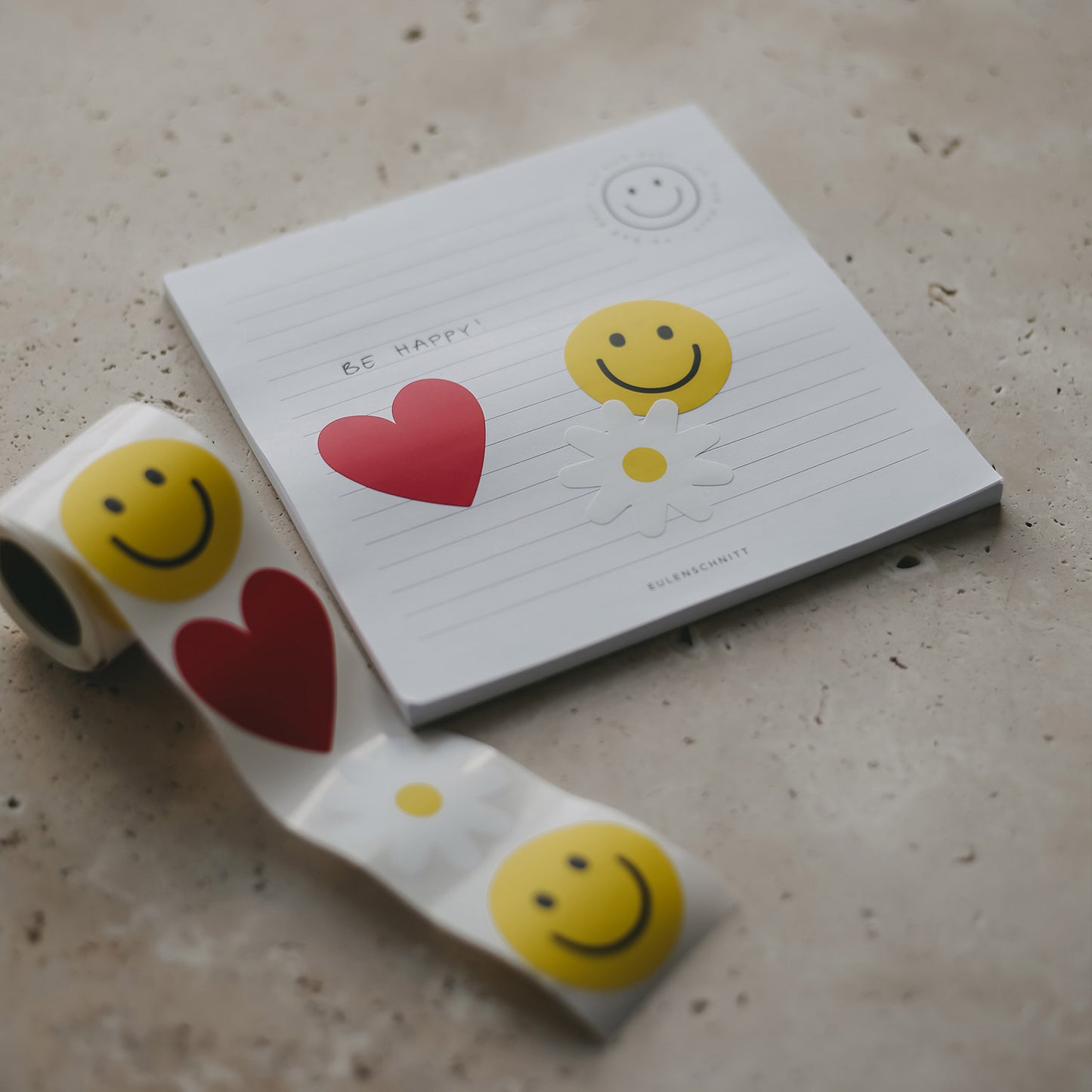 Eulenschnitt Sticker Smiley, Herz, Daisey