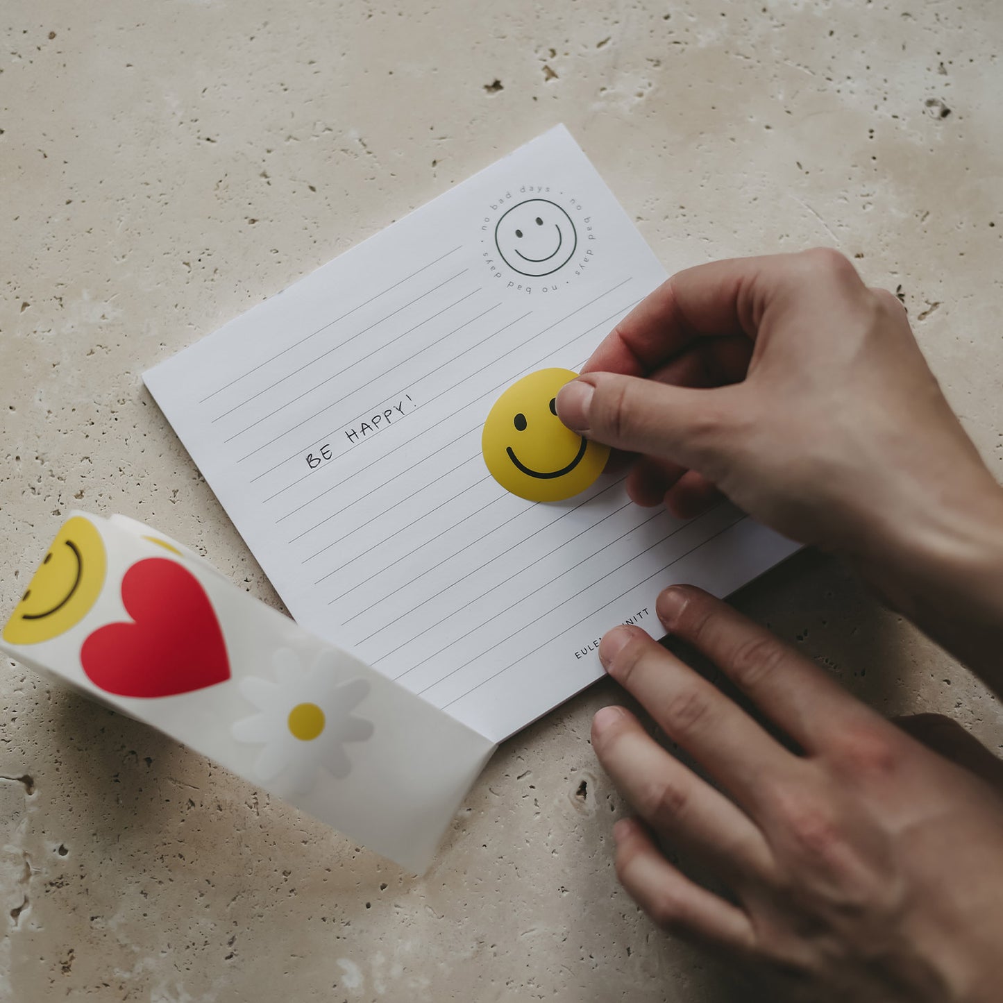 Eulenschnitt Sticker Smiley, Herz, Daisey
