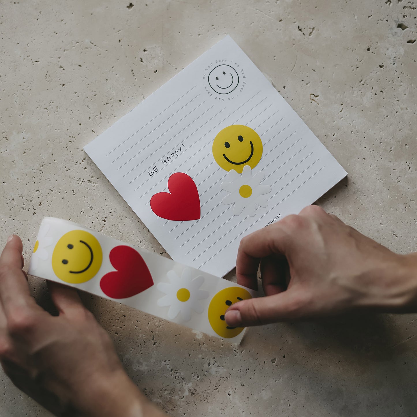 Eulenschnitt Sticker Smiley, Herz, Daisey