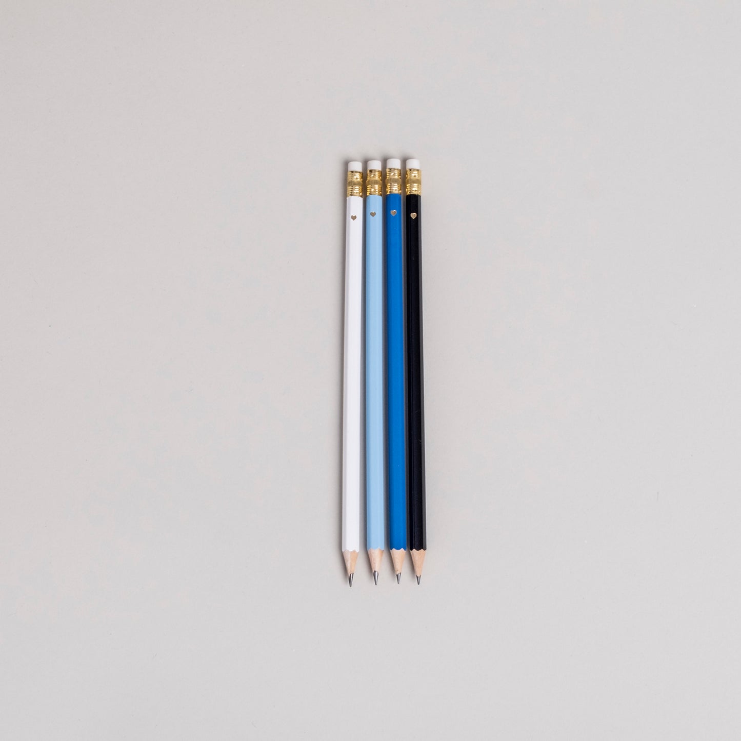 Eulenschnitt Bleistift 4-er Set Blau