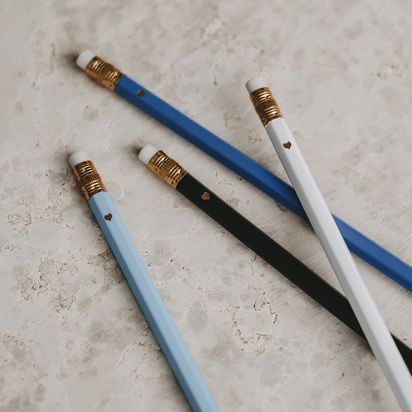 Eulenschnitt Bleistift 4-er Set Blau