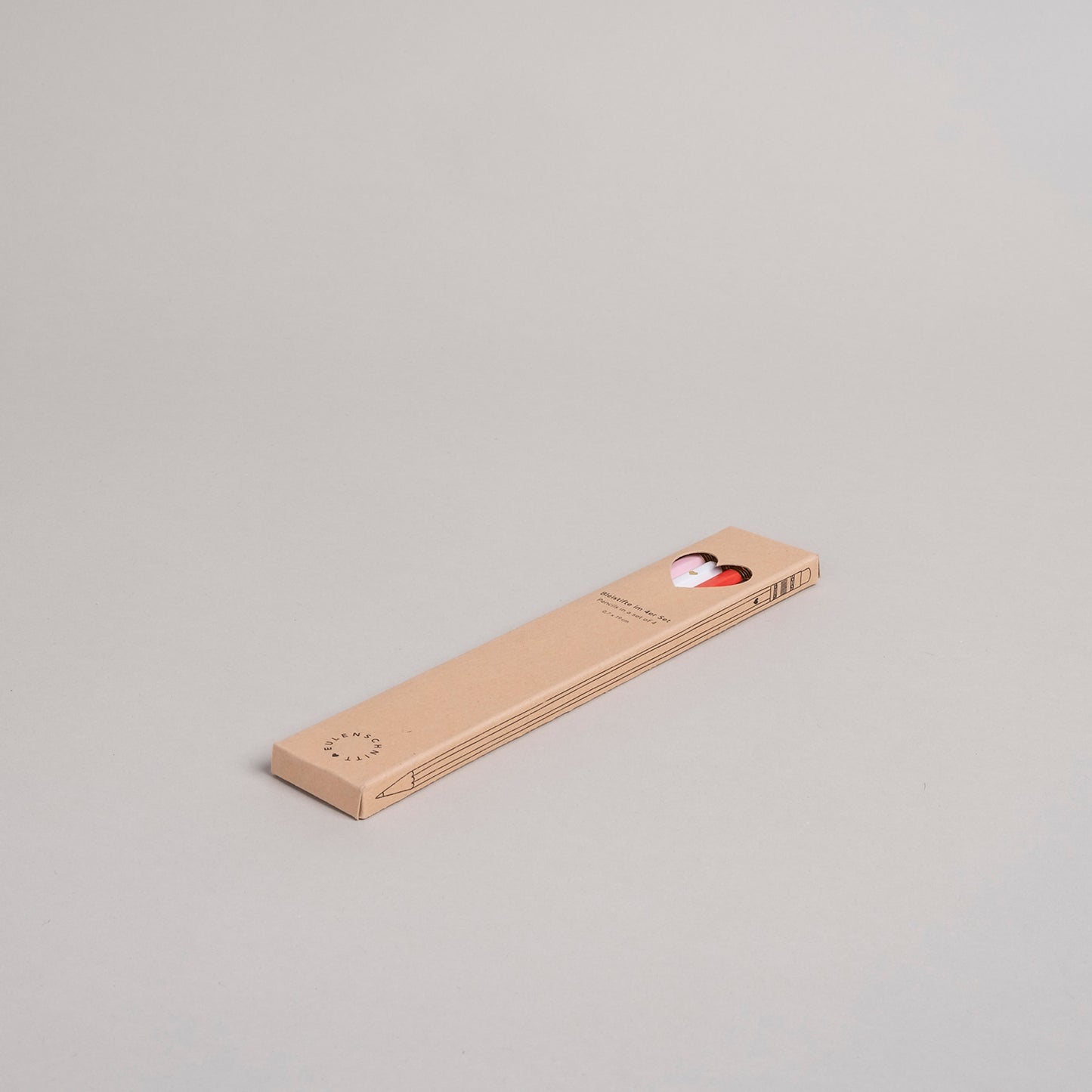 Eulenschnitt Bleistift 4-er Set Rosa
