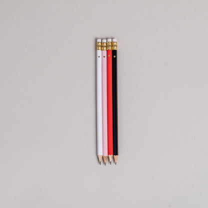 Eulenschnitt Bleistift 4-er Set Rosa