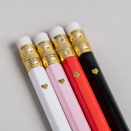Eulenschnitt Bleistift 4-er Set Rosa