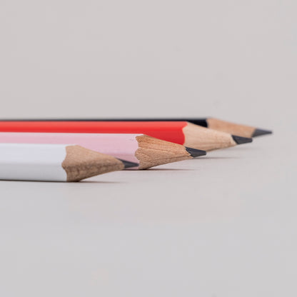 Eulenschnitt Bleistift 4-er Set Rosa