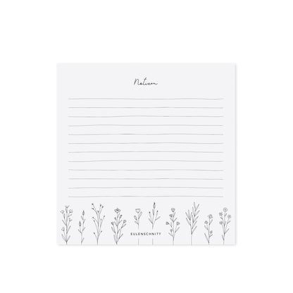 Eulenschnitt Notizblock "Blumenwiese"