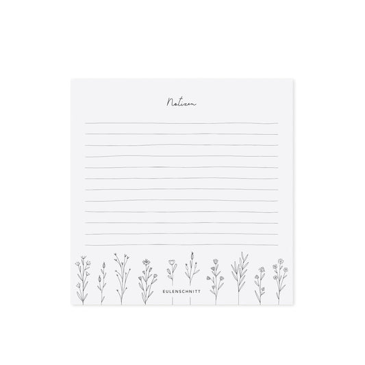 Eulenschnitt Notizblock "Blumenwiese"