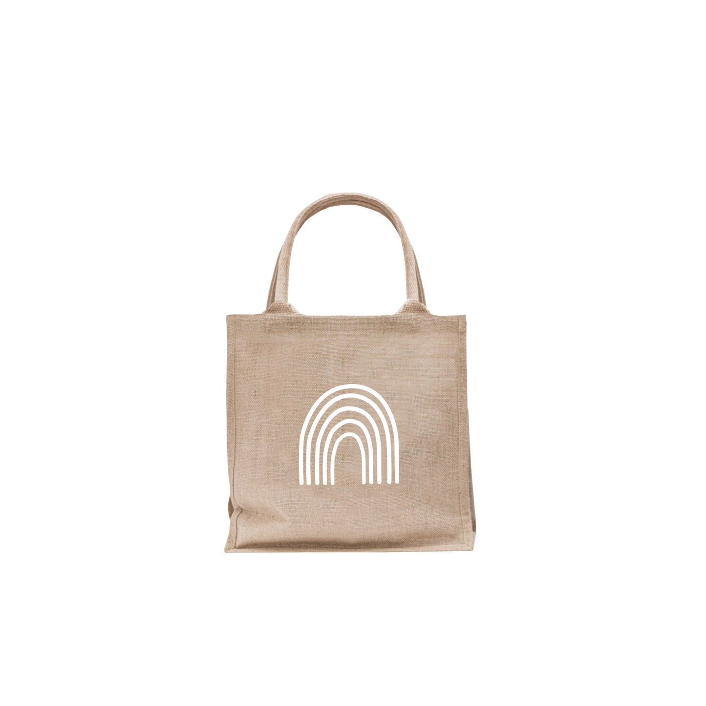 Eulenschnitt Mini Jute Shopper "Regenbogen" 2-er Set