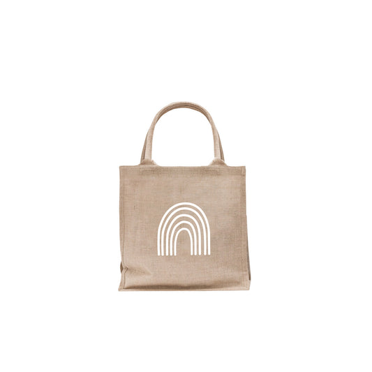 Eulenschnitt Mini Jute Shopper "Regenbogen" 2-er Set