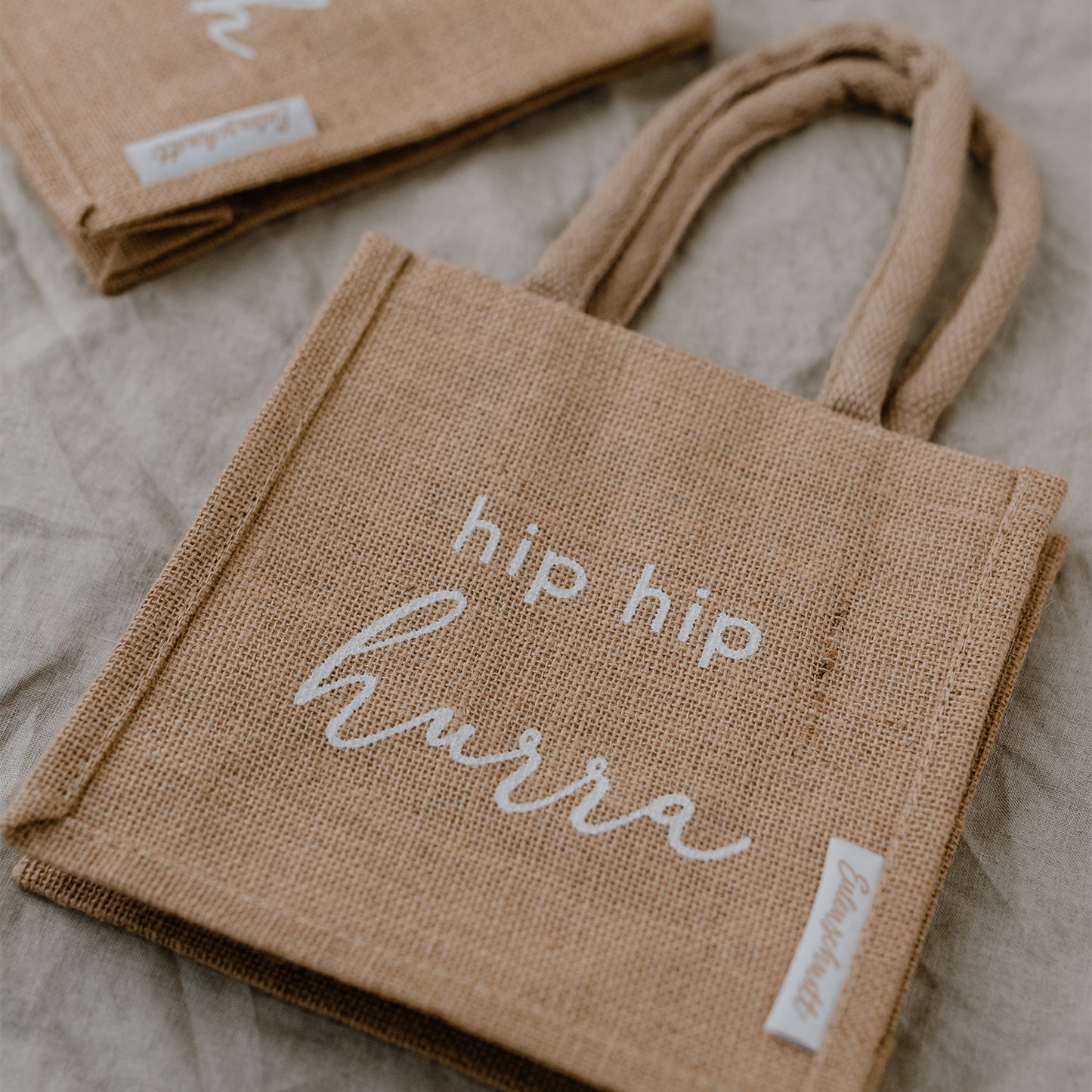 Eulenschnitt Mini Jute Shopper "Für Dich" 2-er Set