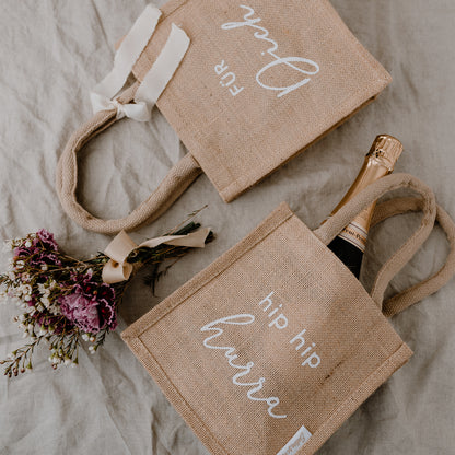 Eulenschnitt Mini Jute Shopper "Für Dich" 2-er Set